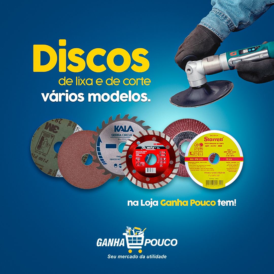 Abrasivos, discos e lixas