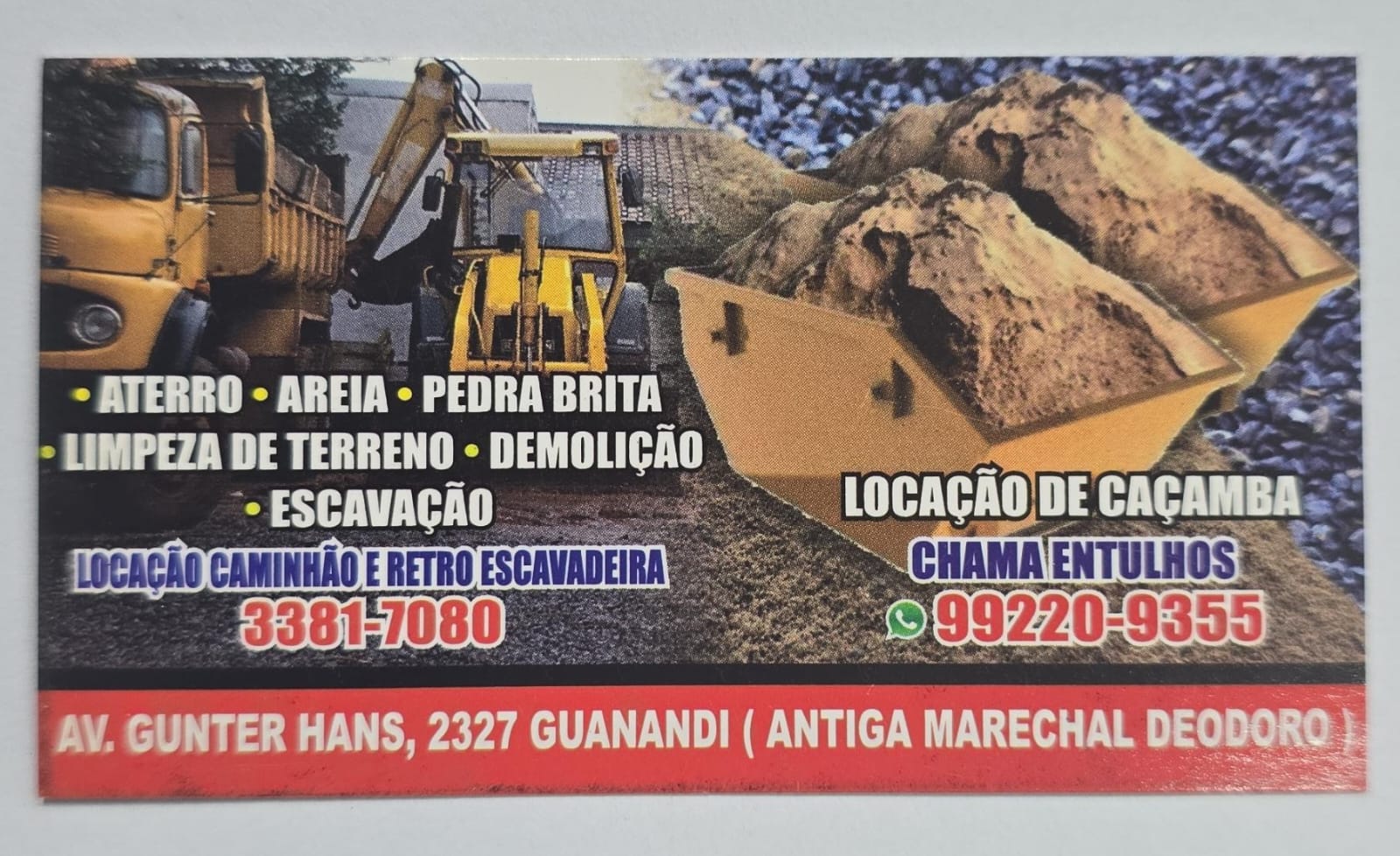 Locação de Caçamba e Entulhos